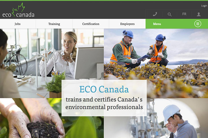 Screenshot of the ECO Canada website